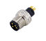 IP67 IP68 Waterproof Male Female Cable Connector M12 Circular Plug Type Solderless