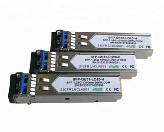 1.25G 1310nm 20km SFP Transceiver Module LVPECL Data Interface Meet Laser Class1