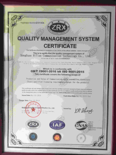 ΚΙΝΑ Dongguan RitianLink Technology Co., Ltd. Πιστοποιήσεις